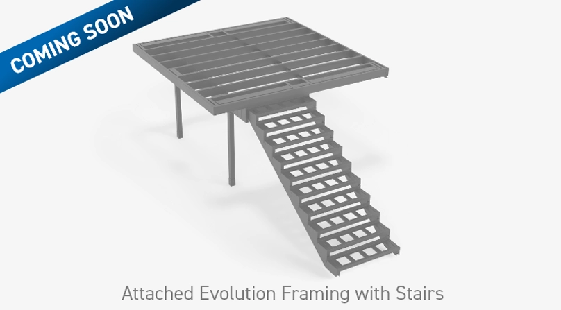 Deck kits attached framing with stairs