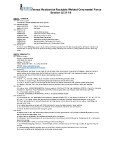 VERSAI® Residential Specs