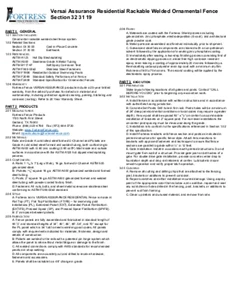 VERSAI® Assurance Residential Specs