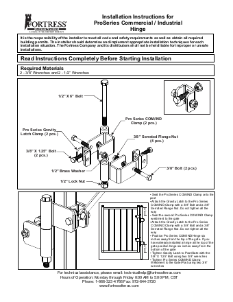 Pro-series Gate Hardware
