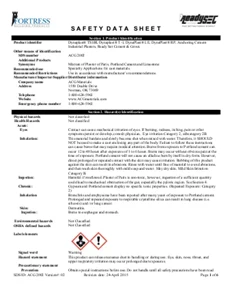 Readyset Cement & Grout Safety Data Sheet