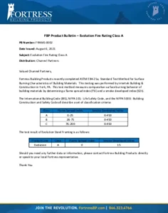 Evolution Fire Rating