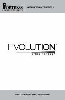 Evolution Steel Pergola Installation Instructions