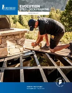 Evolution Steel Deck Framing Inspection Checklist