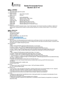 Estate Fencing Specs